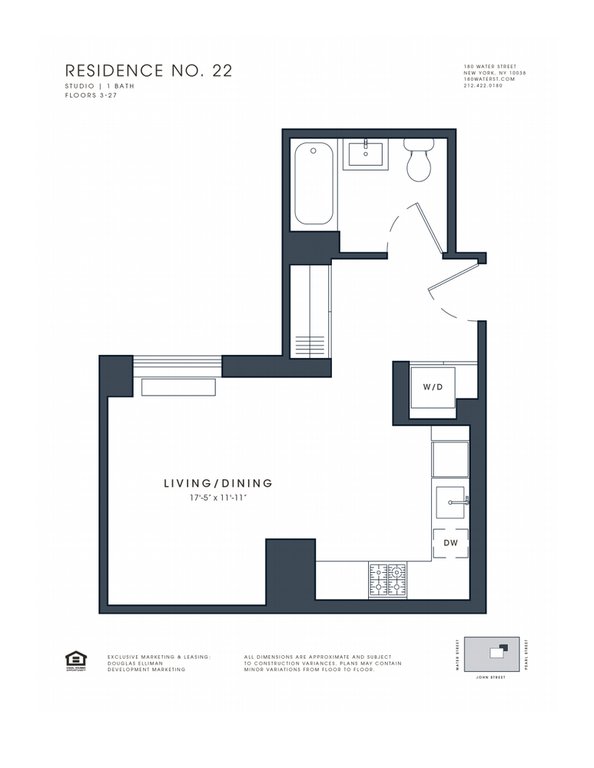180 Water Street, Unit 1322 Manhattan, NY 10038 - Photo 1 of 1 a picture of a bench in front of a window