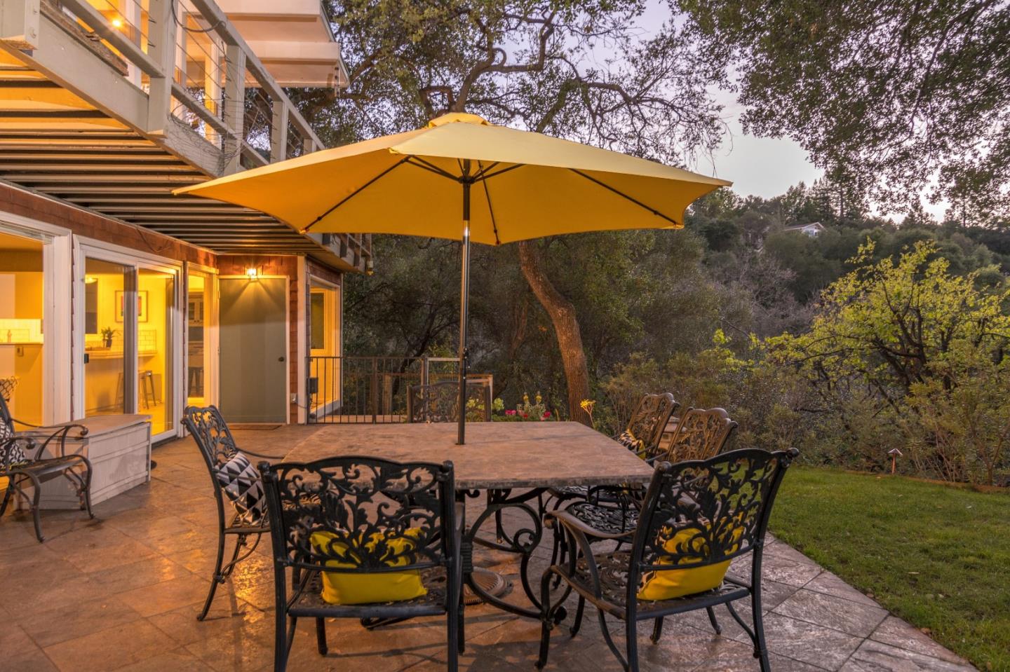 14795 Bohlman Road Saratoga, CA 95070 - Photo 46 of 50 an outdoor space with furniture and umbrella