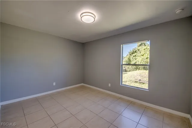 an empty room with a window