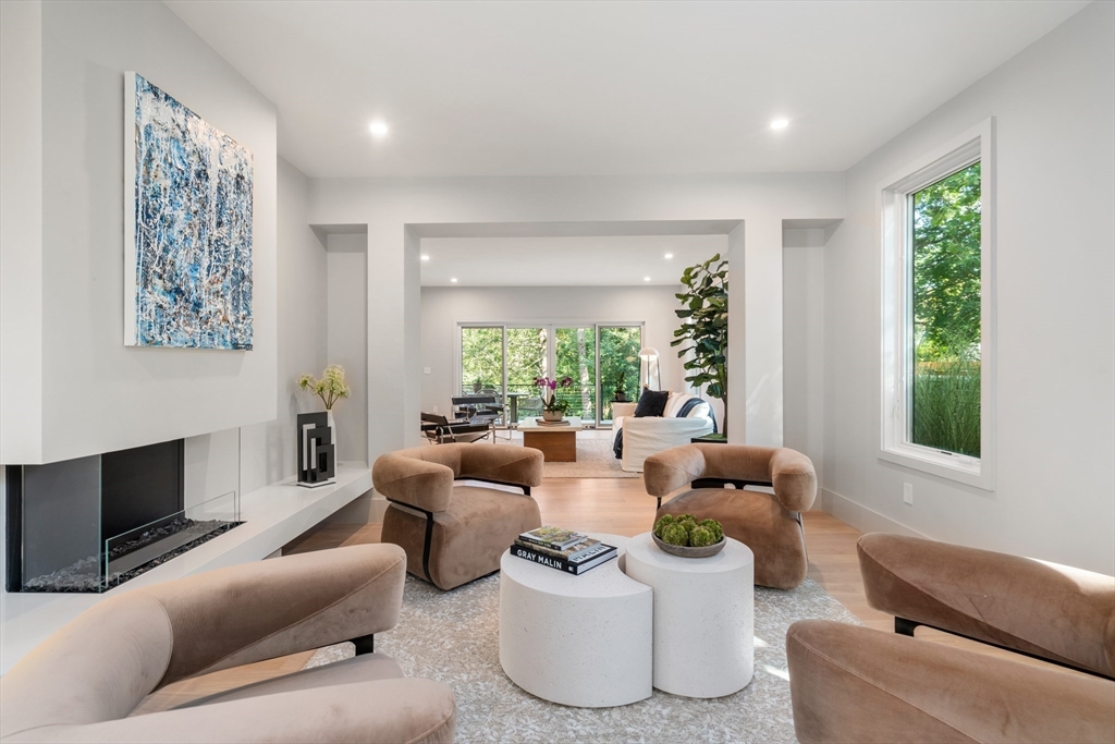 20 Old Farm Road Newton, MA 02459 - Photo 8 of 39 a living room with furniture and a large window