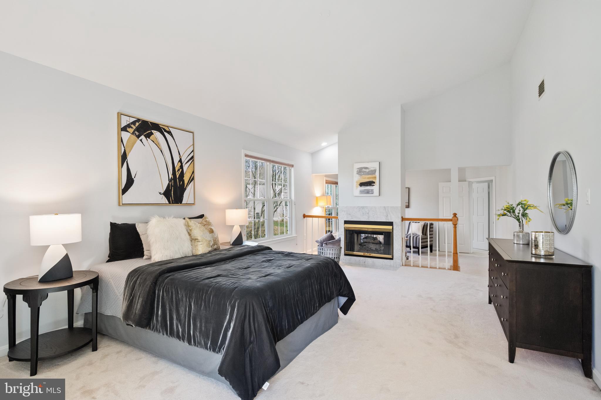 4416 Nuttall Road Fairfax, VA 22032 - Photo 23 of 53 Master bedroom with fireplace