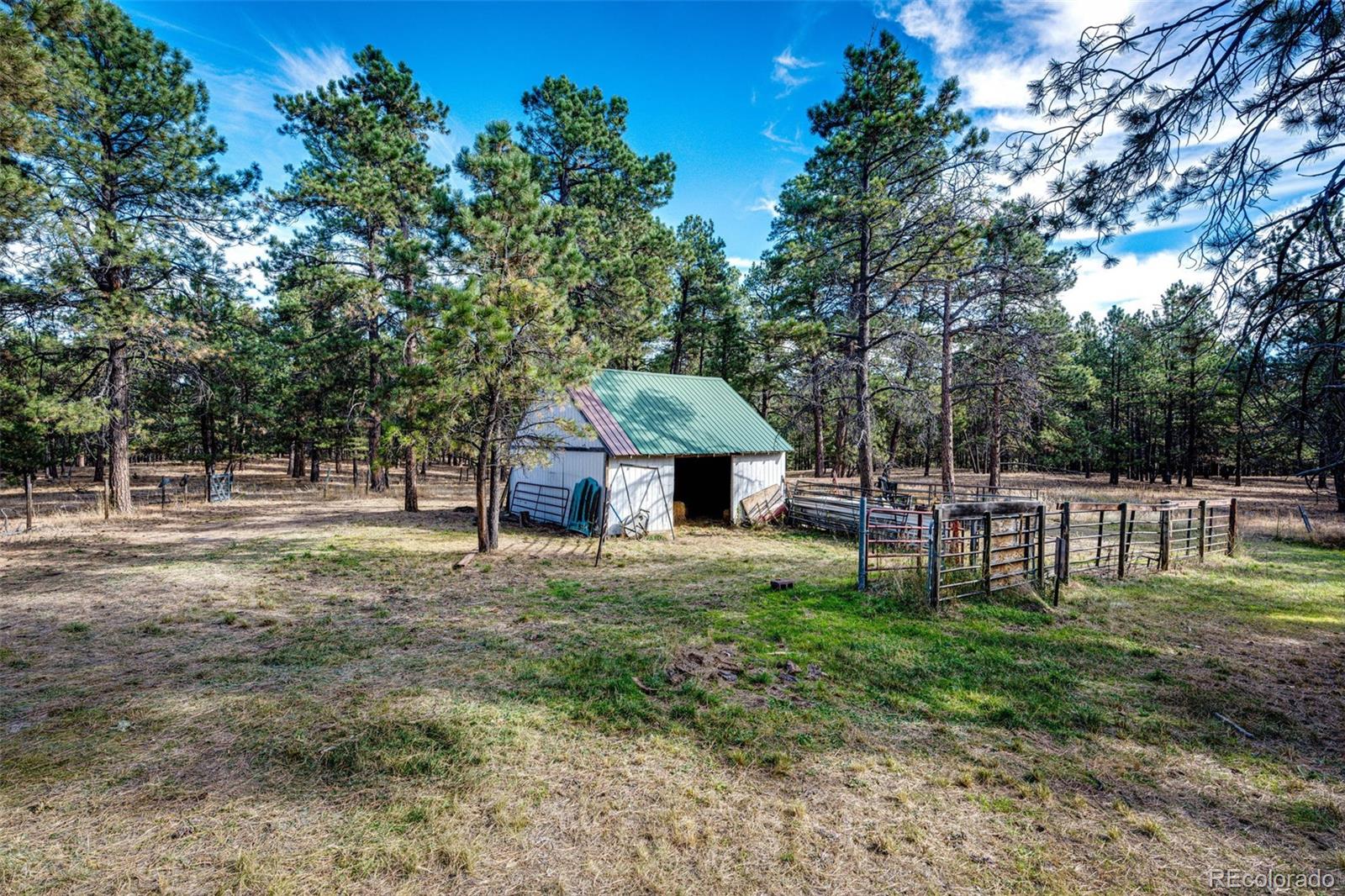 6412 County Road 82 Elbert, CO 80106 - Photo 44 of 50 a backyard of a house with table and chairs