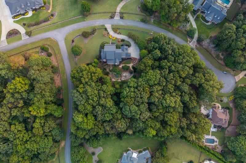 220 Edwards Brook Court Canton, GA 30115 - Photo 73 of 77 an aerial view of a house with a garden and yard view