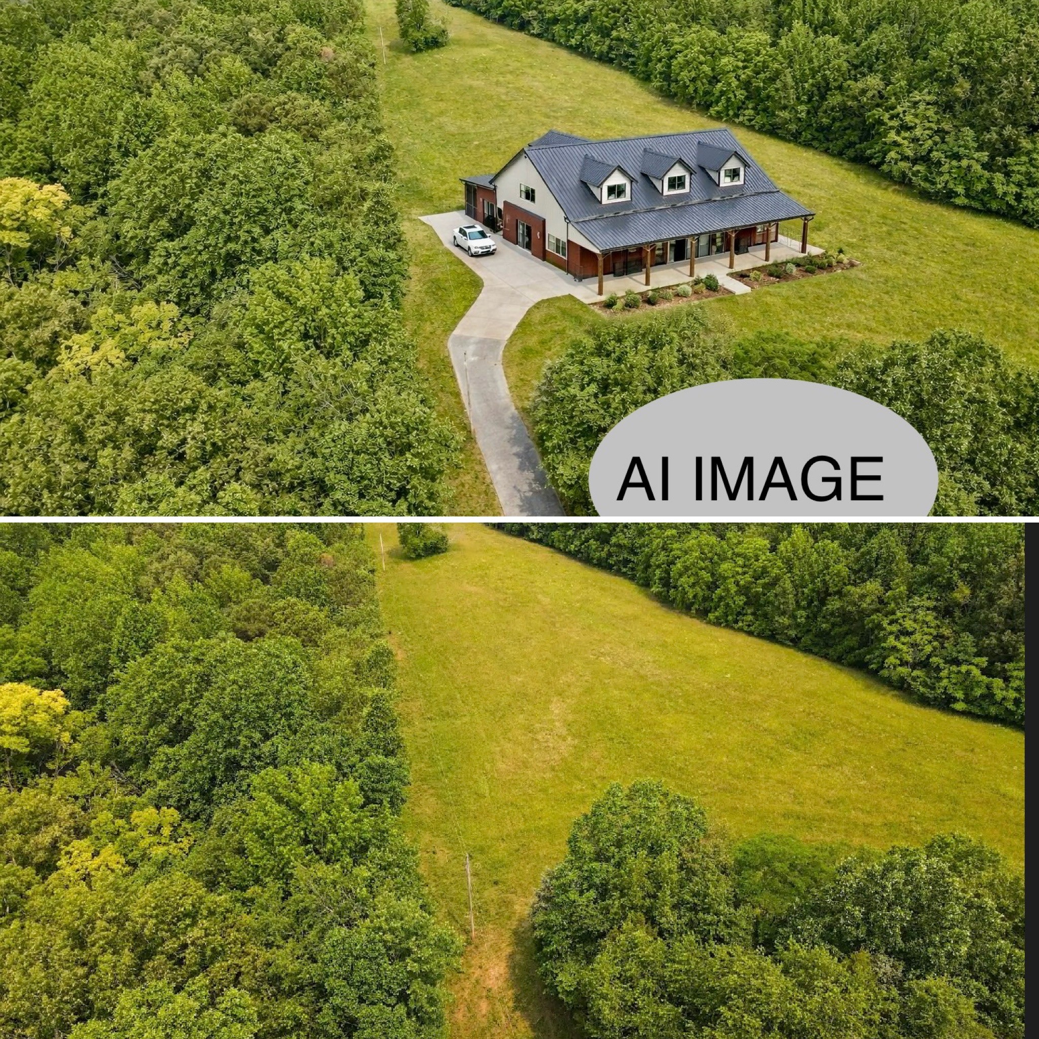 a sign that is on a small yard