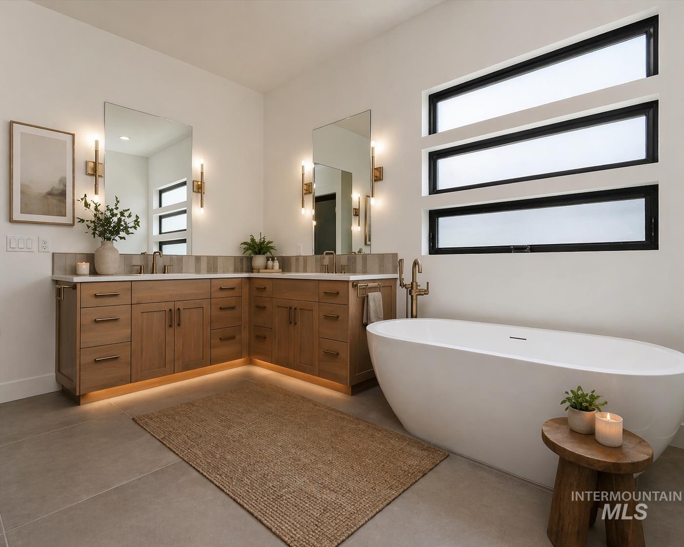 539 Century Avenue Middleton, ID 83644 - Photo 25 of 50 Full bathroom featuring double vanity and a freestanding bath