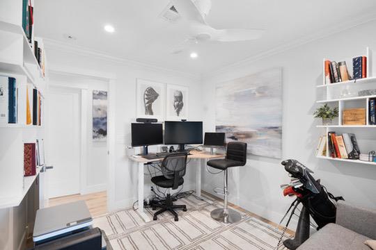 1364 Bouret Drive San Jose, CA 95118 - Photo 13 of 35 a workspace with furniture and wooden floor