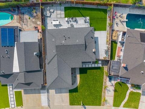 1364 Bouret Drive San Jose, CA 95118 - Photo 22 of 35 an aerial view of a house with a swimming pool