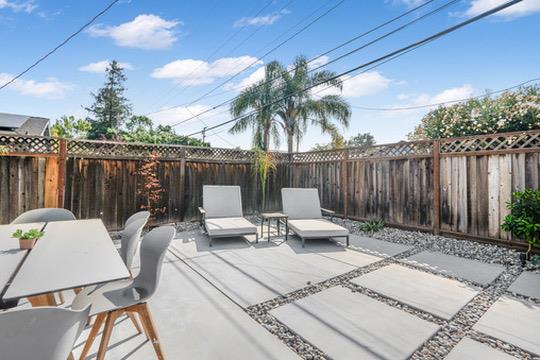 1364 Bouret Drive San Jose, CA 95118 - Photo 29 of 35 a view of backyard with seating space and wooden fence