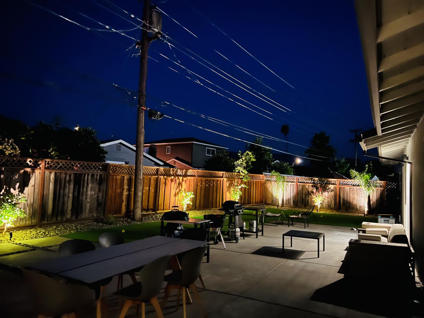 1364 Bouret Drive San Jose, CA 95118 - Photo 32 of 35 a view of a patio with table and chairs with a barbeque grill and plants