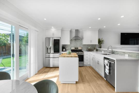 1364 Bouret Drive San Jose, CA 95118 - Photo 8 of 35 a kitchen with a sink stove and refrigerator