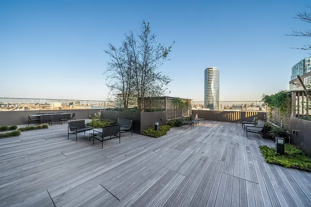 a view of a city from a balcony