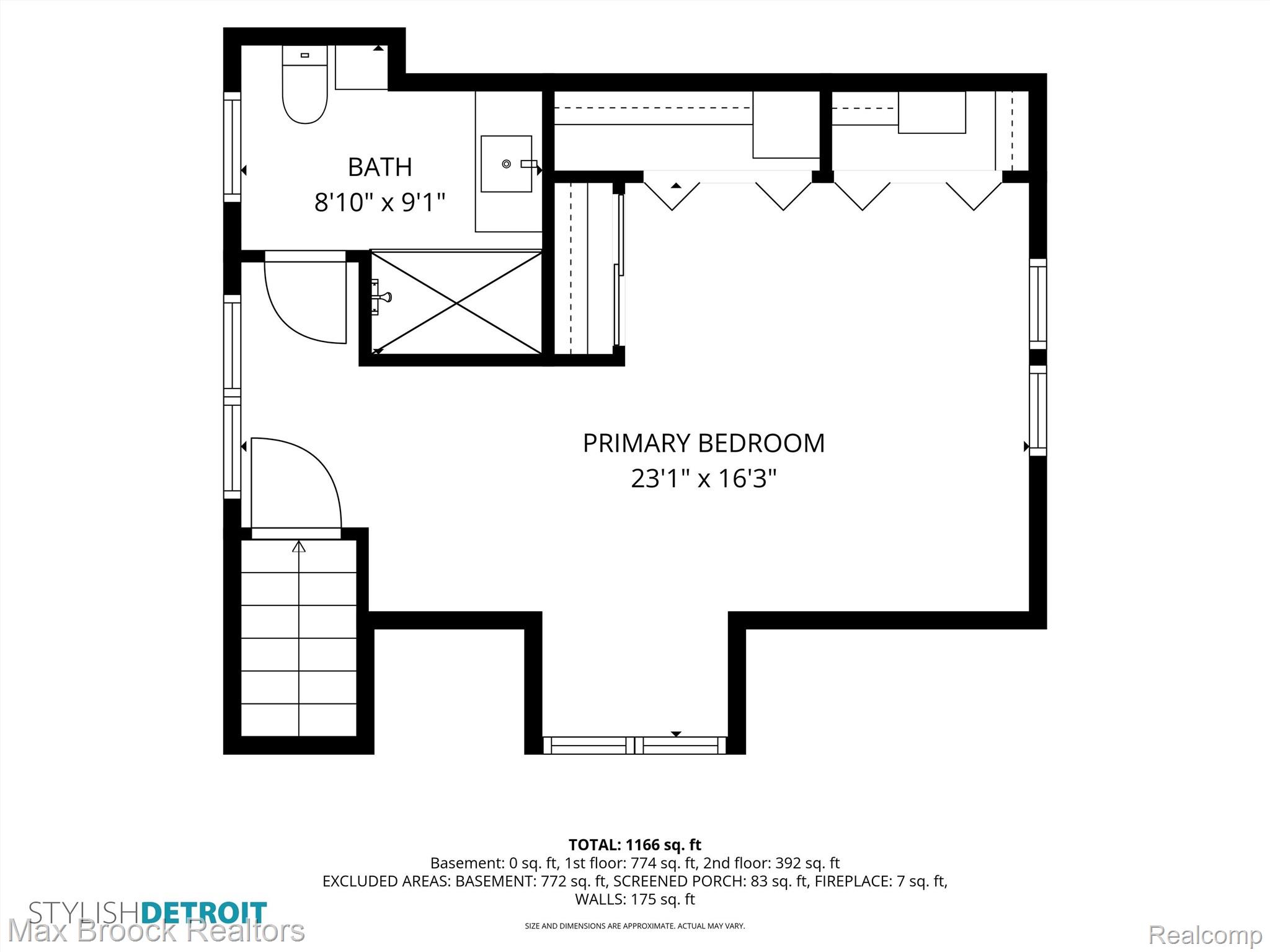 44 Kensington Boulevard Pleasant Ridge, MI 48069 - Photo 44 of 45 Upper Level Floor Plan