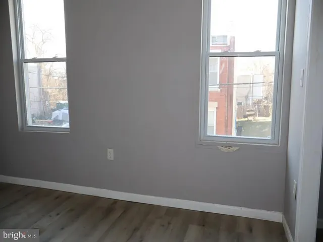 an empty room with a window