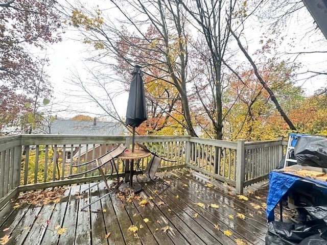 113 Harvard Street, Unit 1 Everett, MA 02149 - Photo 7 of 24 a view of a wooden deck with trees