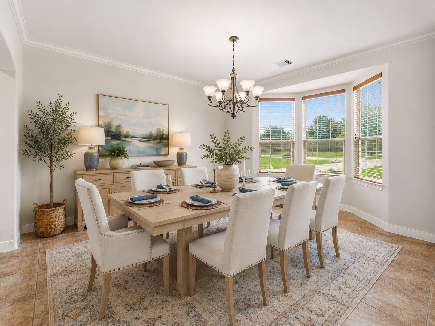 2716 Silverstone Way Conroe, TX 77304 - Photo 5 of 27 Upon entering, a large dining room overlooks the front yard of the home. Virtually staged.