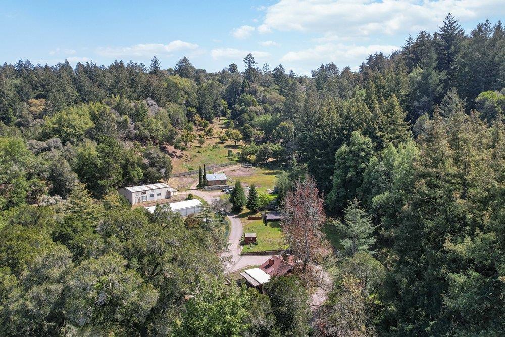 1003 Laurel Glen Road Soquel, CA 95073 - Photo 81 of 115 a aerial view of a house with a yard