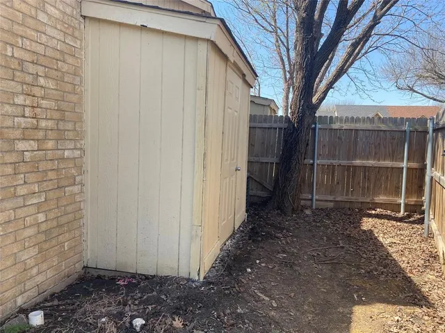 a backyard of a house