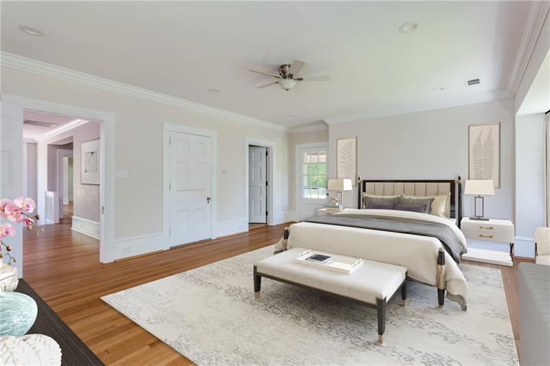520 Pine Road Sewickley, PA 15143 - Photo 13 of 23 The master bedroom suite boasts gleaming hardwood floors, master bath & walk-in closet.