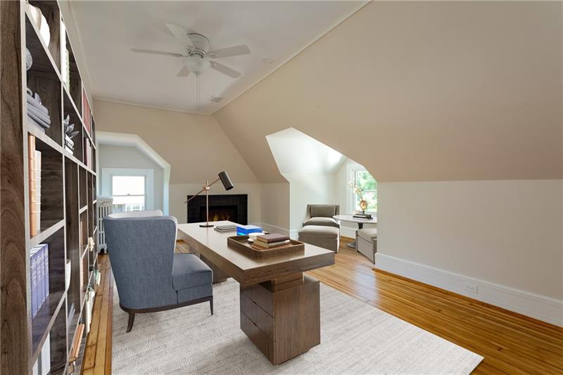 520 Pine Road Sewickley, PA 15143 - Photo 16 of 23 Incredible room on third level that features hardwood flooring, unique ceilings, and custom moldings.