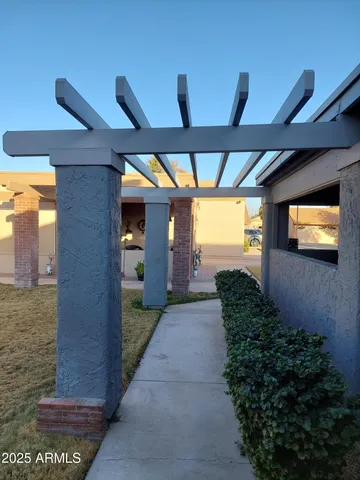 a view of a hallway with entryway