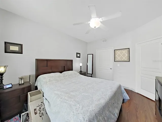 a bathroom with a glass door shower