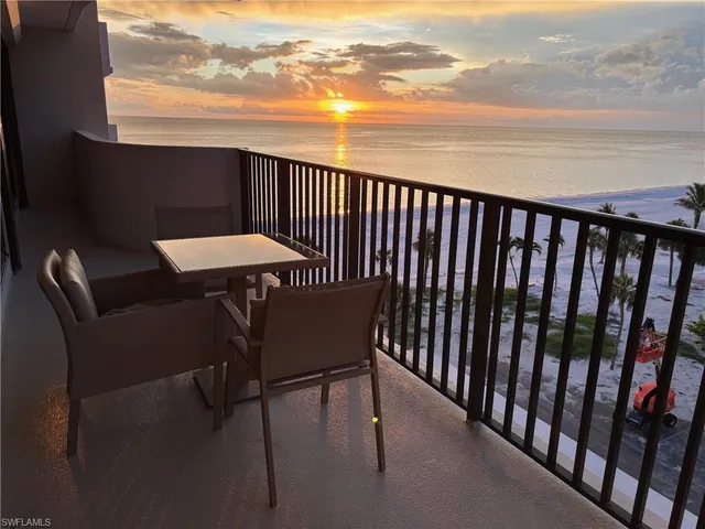 a view of an ocean from a balcony