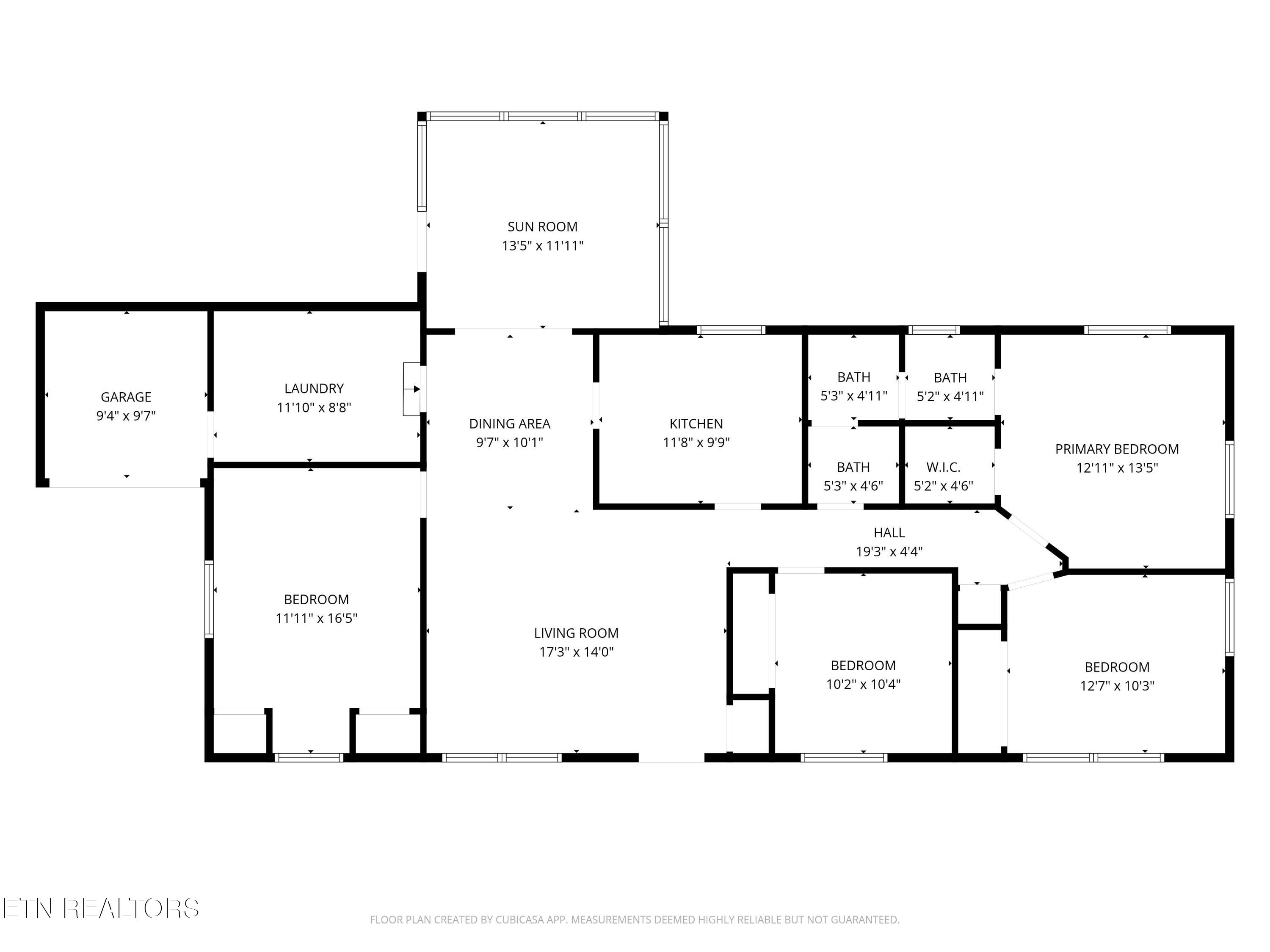 752 Cessna Road Knoxville, TN 37919 - Photo 36 of 44 752 Cessna Layout all floors (with dimen