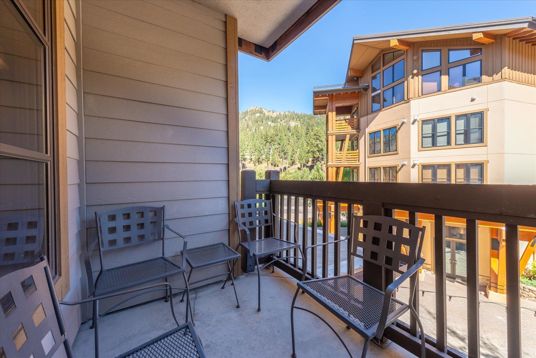 1850 Village South Road, Unit 4213 Olympic Valley, CA 96146 - Photo 15 of 17 a view of a building from a balcony