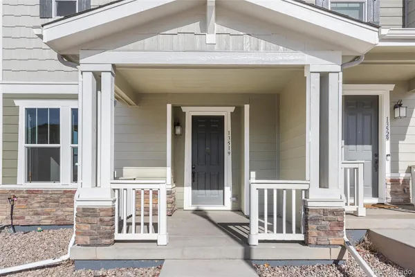 front view of a house with a porch