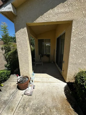 a view of a door front of house
