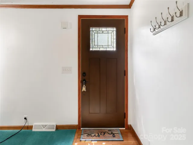 a view of an front door