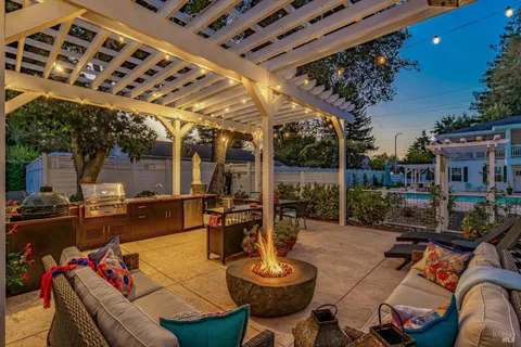 a view of outdoor space and deck