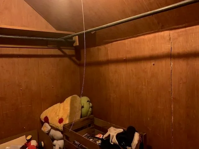 a close view of water heater room