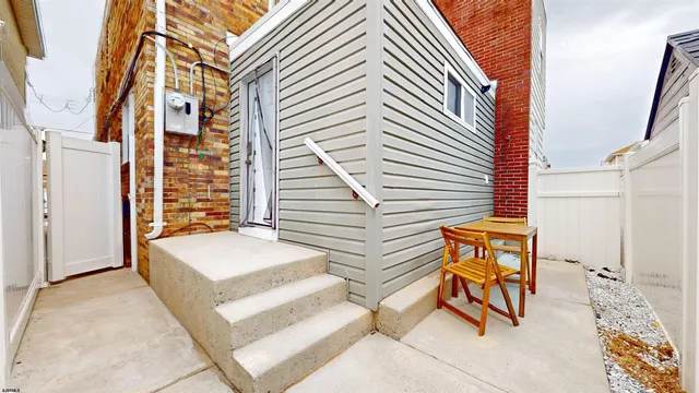 an outdoor space with patio