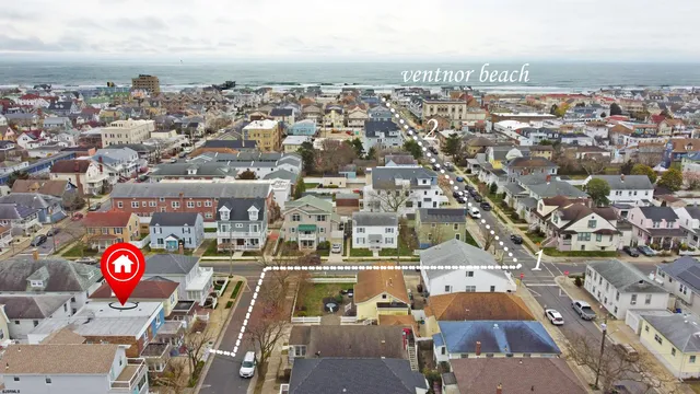 an aerial view of a city