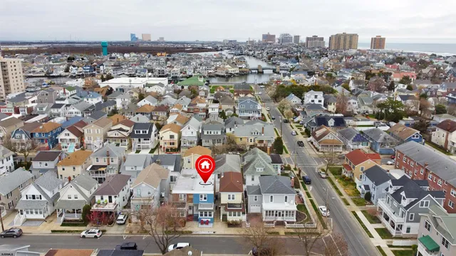 an aerial view of a city