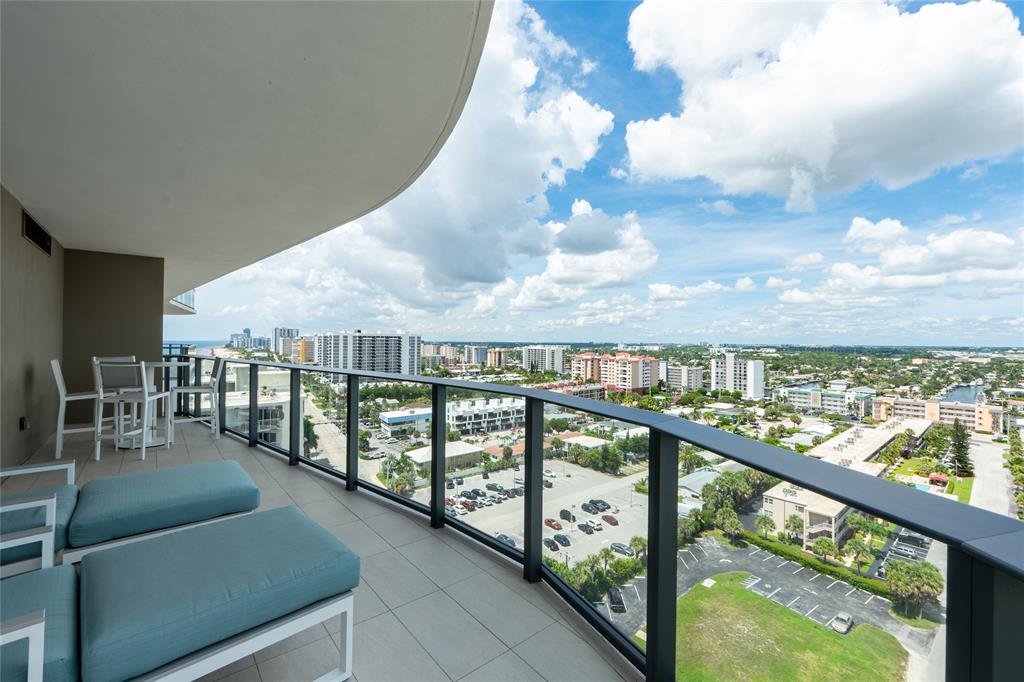 730 North Ocean Boulevard, Unit 1501 Pompano Beach, FL 33062 - Photo 40 of 56 a view of a balcony with an ocean