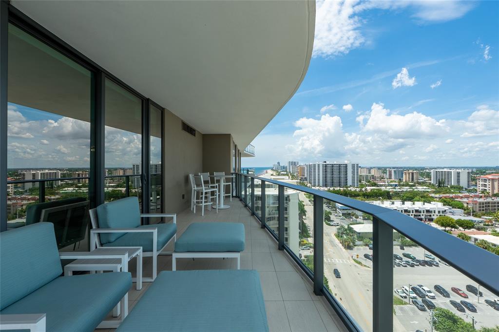 730 North Ocean Boulevard, Unit 1501 Pompano Beach, FL 33062 - Photo 10 of 56 a view of a balcony with furniture