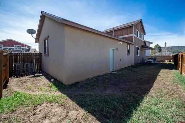 a backyard of a house