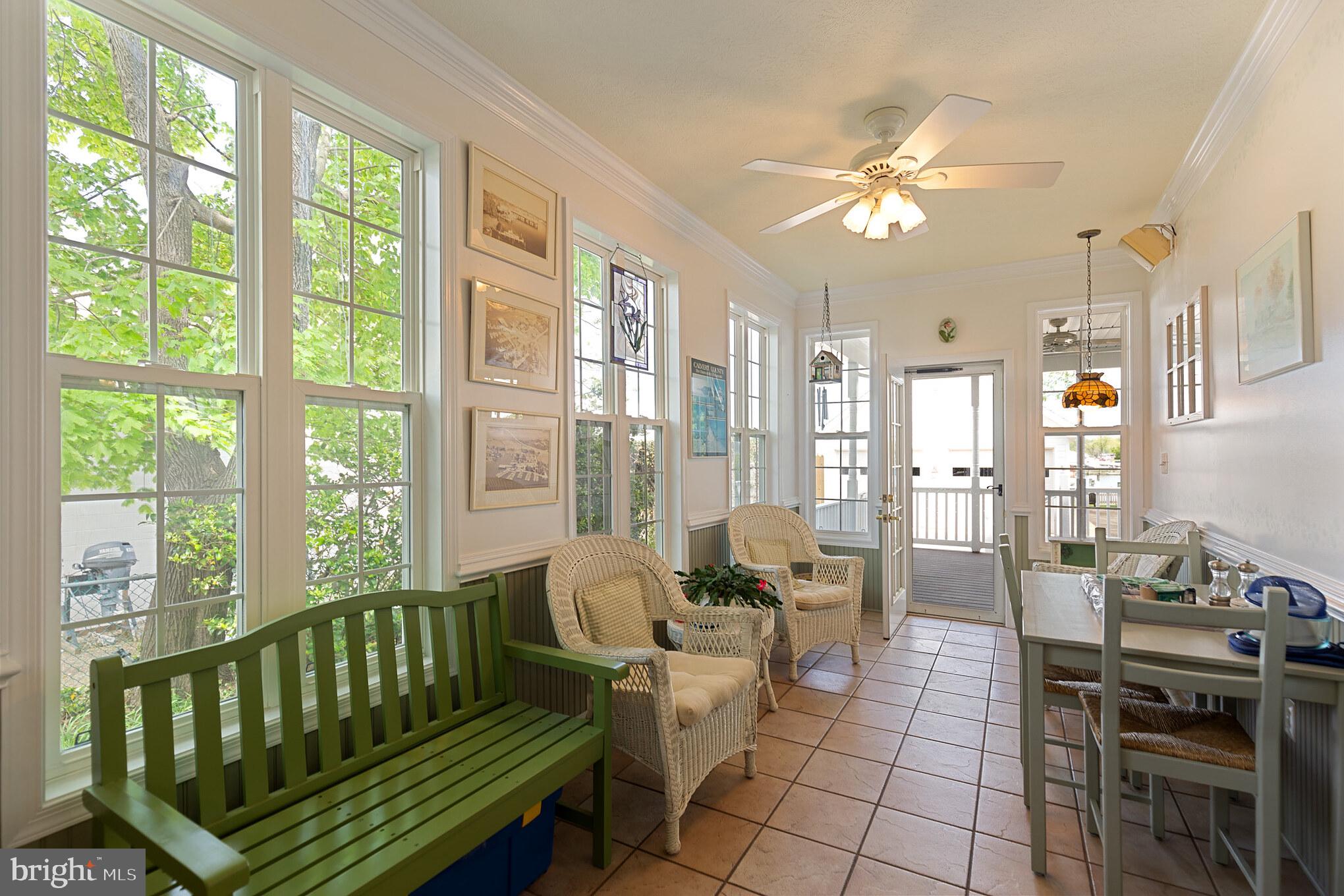 14510 South Solomons Island Road South Solomons, MD 20688 - Photo 13 of 31 The sunroom, with ceramic tile floors