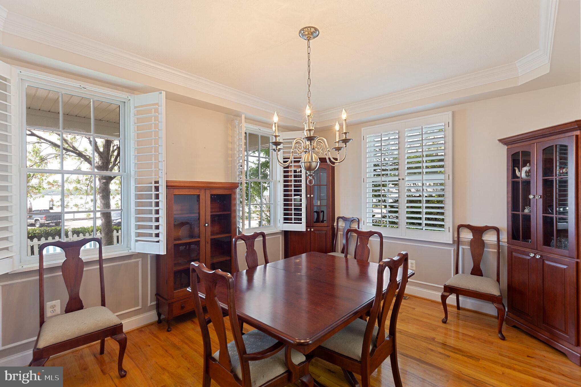 14510 South Solomons Island Road South Solomons, MD 20688 - Photo 9 of 31 Separate Formal Dining Room with built-ins corners