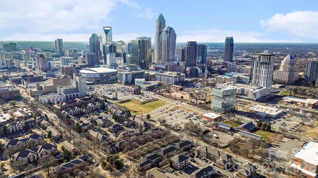 an aerial view of multiple house