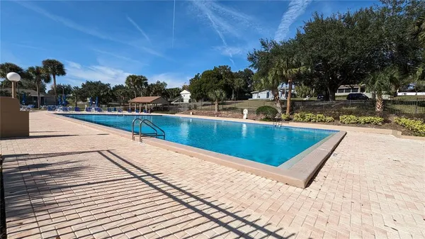 a view of a bench in a garden