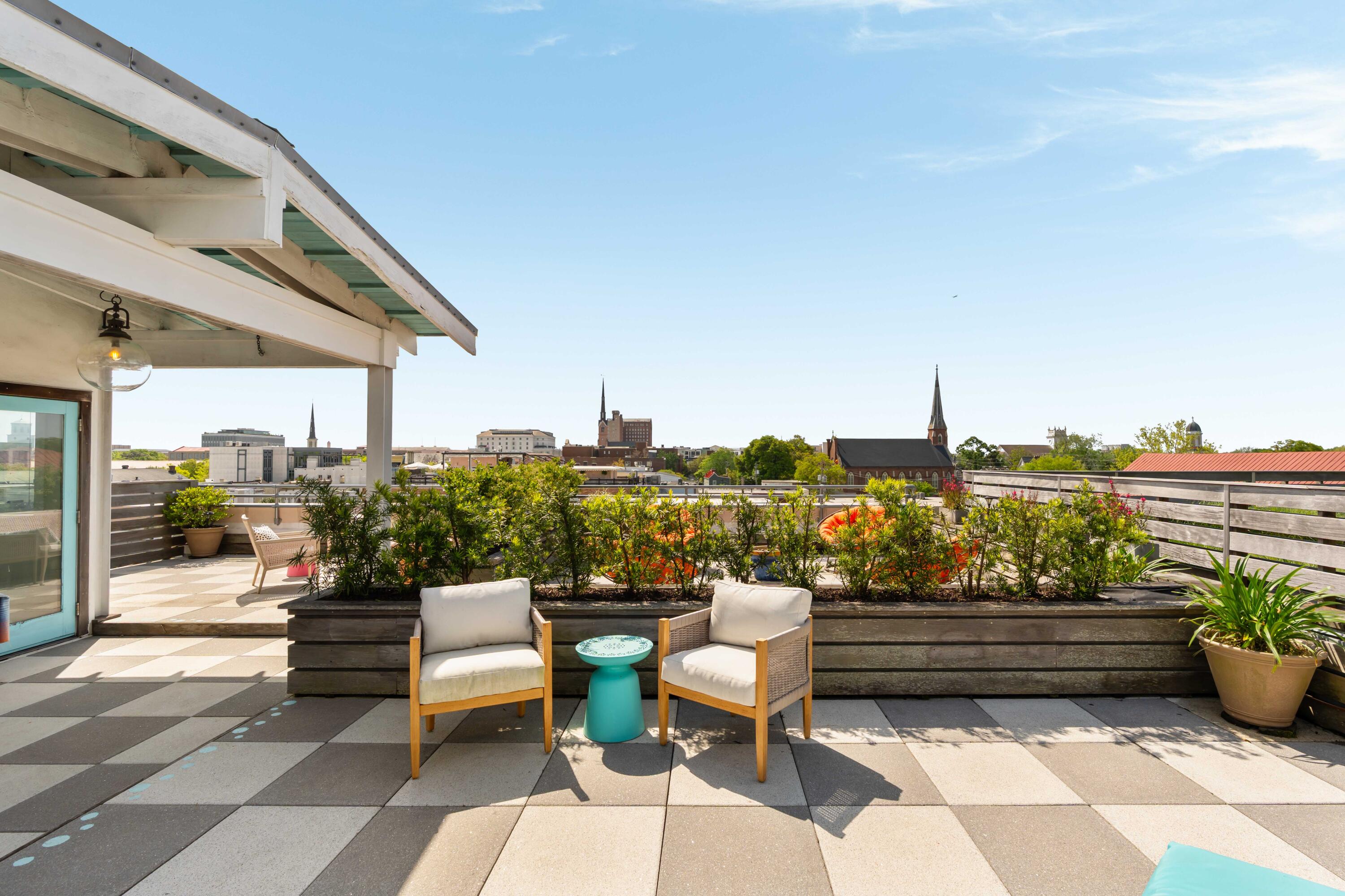 517 King Street, Unit PH 1 Charleston, SC 29403 - Photo 27 of 35 Rooftop lounge looking South