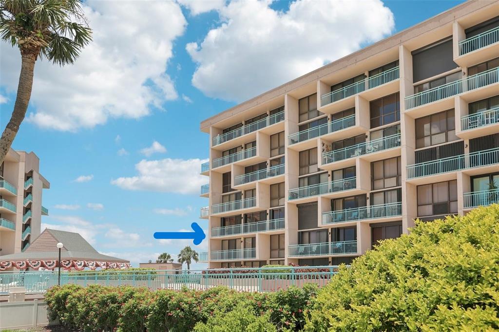 a front view of a building