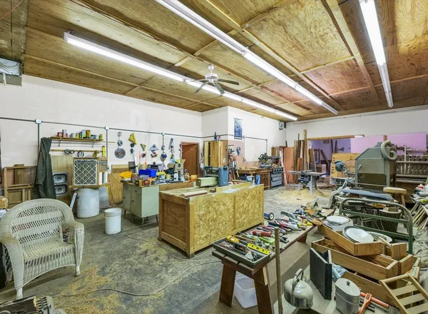 a view of a storage room with a lot of stuff