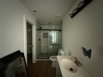a bathroom with a sink and a tub