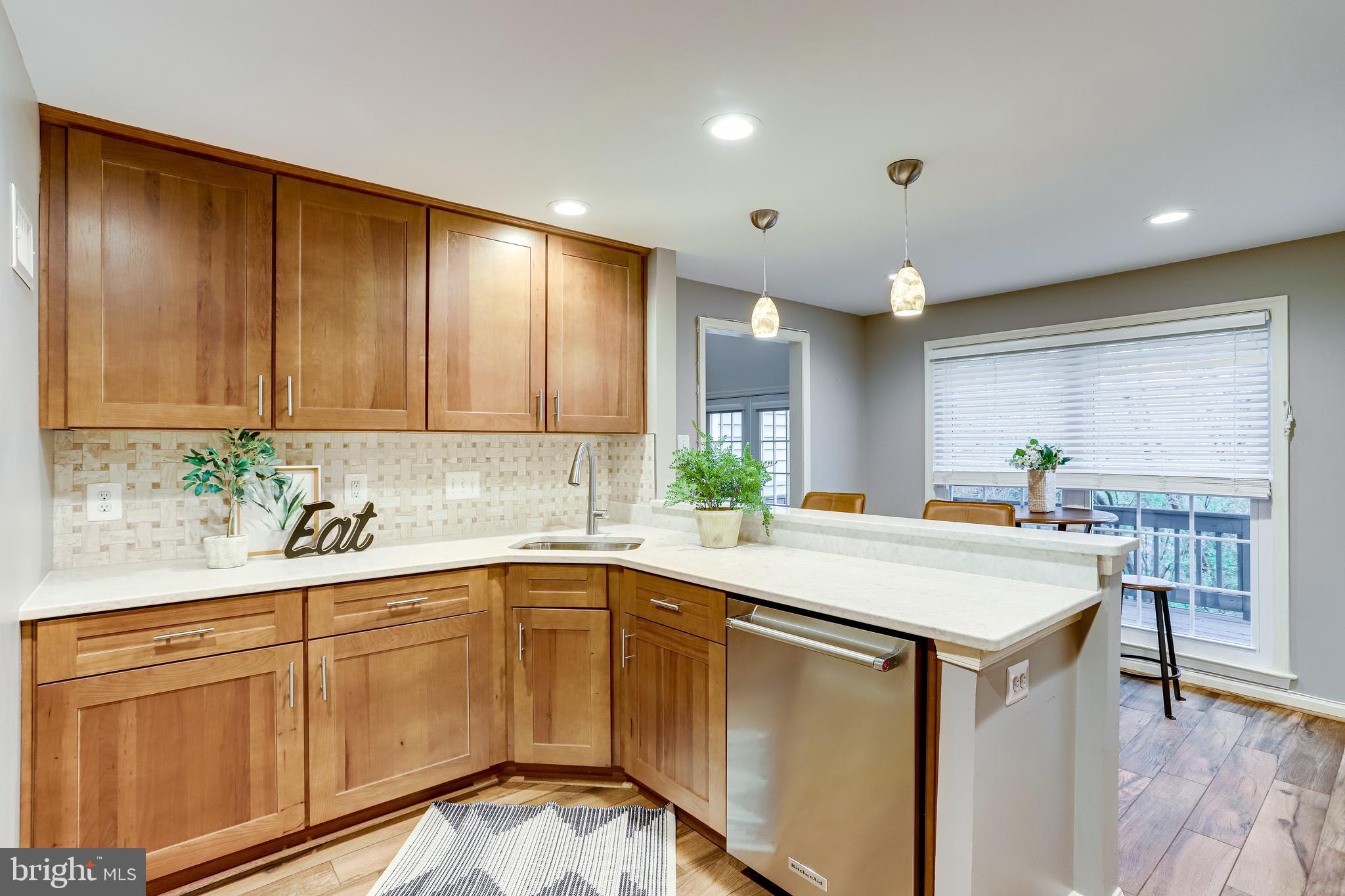1514 Deer Point Way Reston, VA 20194 - Photo 13 of 81 Renovated Kitchen with wood grain tile