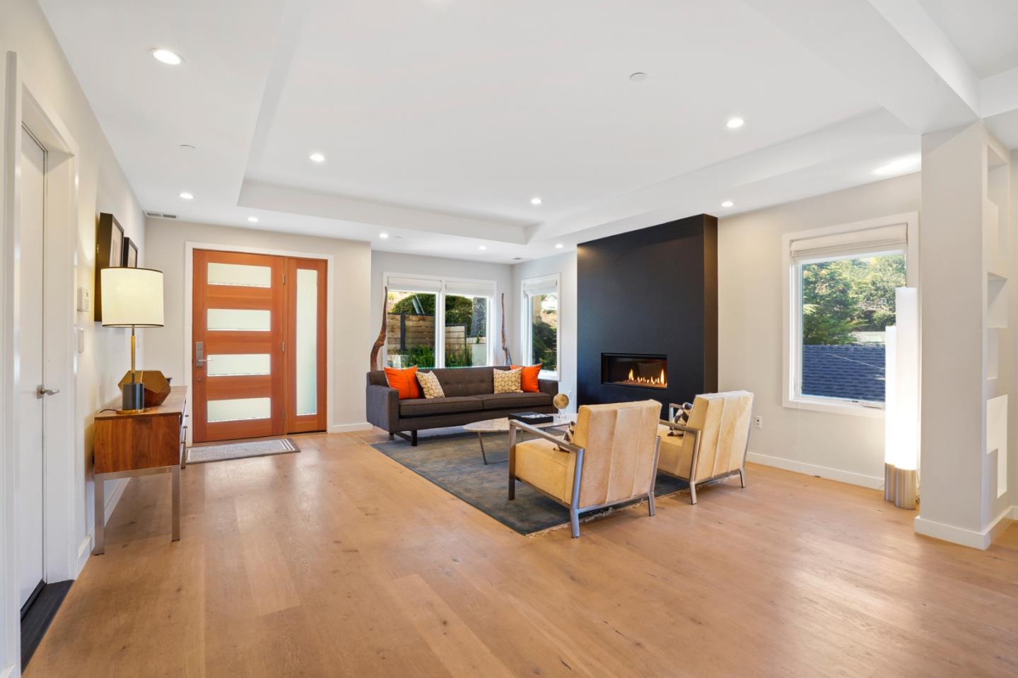 313 Oakview Drive San Carlos, CA 94070 - Photo 6 of 47 a living room with furniture and a flat screen tv