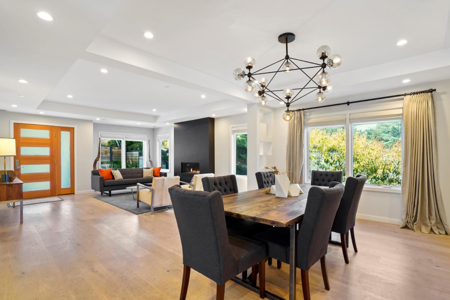 313 Oakview Drive San Carlos, CA 94070 - Photo 10 of 47 a view of a dining room with furniture window and outside view